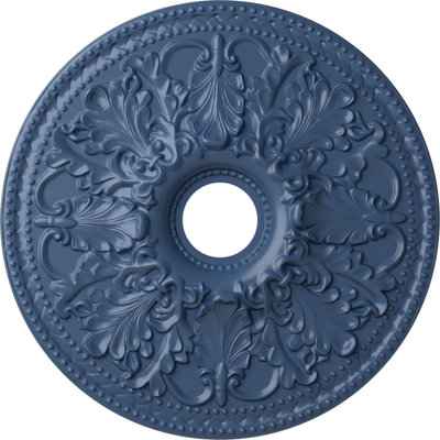 Endurathane Ashley Ceiling Medallion, 23 7/8"OD x 4"ID x 2 1/8"P (Fits Canopies up to 4 3/4"), Hand-Painted Americana Finish