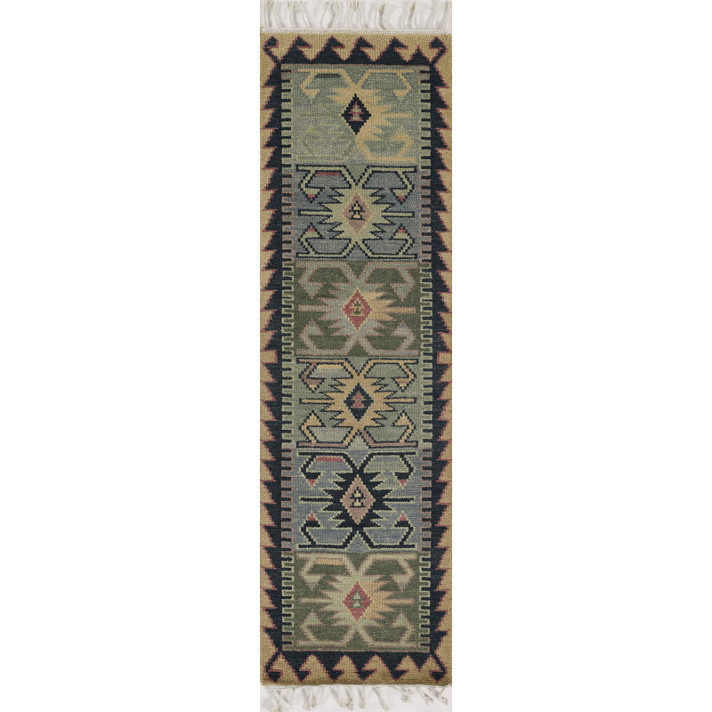 Nomad Wool Southwestern Area Rug, Runner 2'3" x 8'