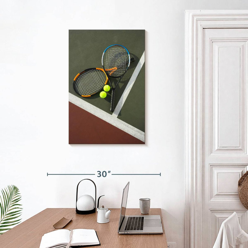 Raquettes et balles de tennis Sireci, H 30 po x l 20 po