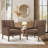 Ayran Upholstered Wingback Armchair with Solid Wood Legs (Set of 2)-1412174361