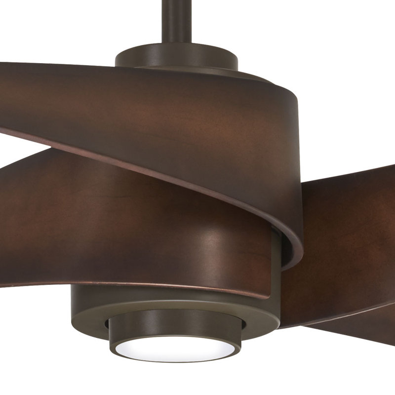 64" Artemis 4 Blade LED Standard Ceiling Fan with Light Kit Included, Oil Rubbed Bronze with Oil Rubbed Bronze Blades
