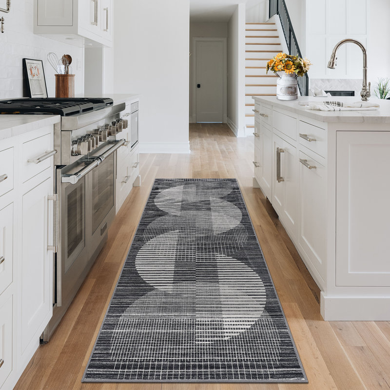 Geometric Machine Washable Rug for Living Room Indoor Carpet for Home Decor Aesthetic Non-Slip Modern Rug for Bedroom Dining Room Office Nursery Playroom Teen Dorm