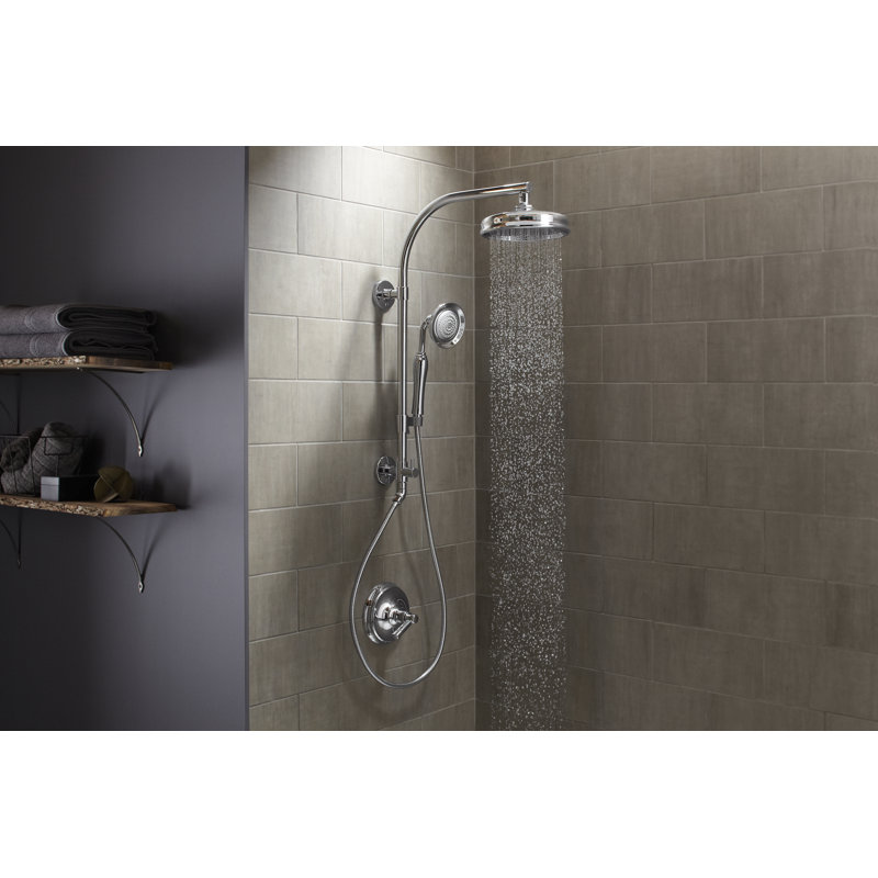 Hydrorail -R Arch Shower Column, Vibrant Brushed Gold