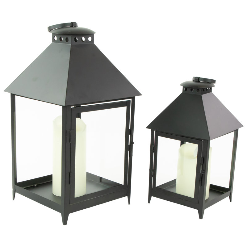 Black Modern Style Candle Lantern