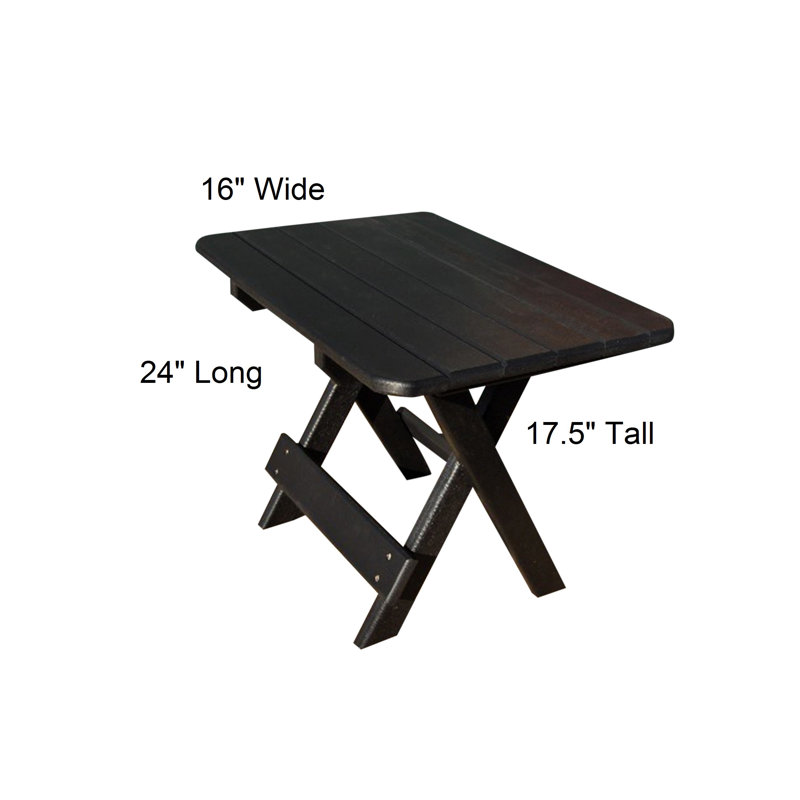 Table d'appoint pliable Ansel, Noir