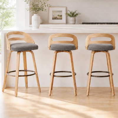 Linen Swivel UpholsteredBar Stools & Counter Stools