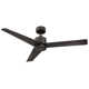 54" Lotus 3 - Blade Outdoor Smart Ceiling Fan with Remote Control and LED Light Kit Included, Works With Alexa and iOS or Android App