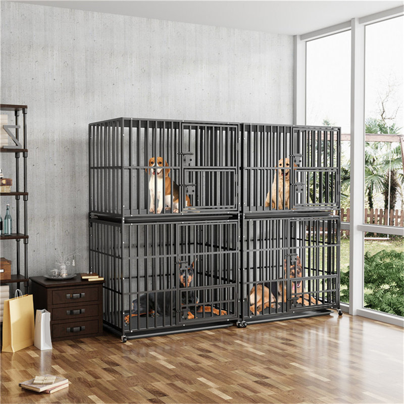 Leitha Stackable Pet Cage, 144.5cm H x 95cm W x 57cm D