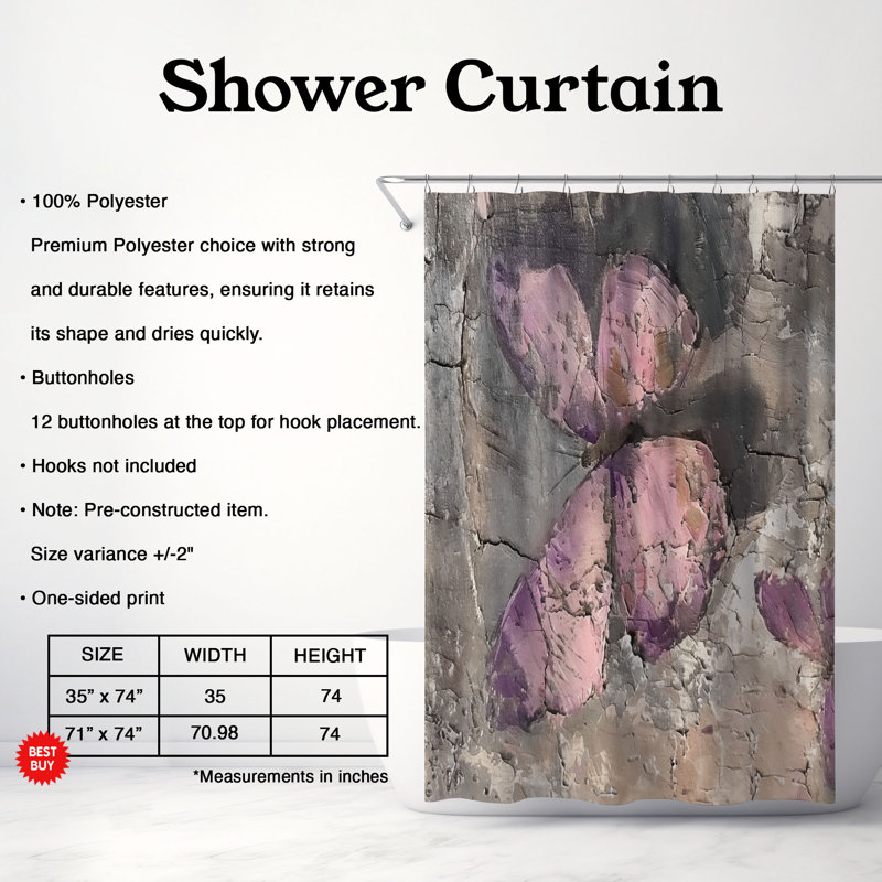 Rideau de douche Lietz, H 74 po x l 71 po