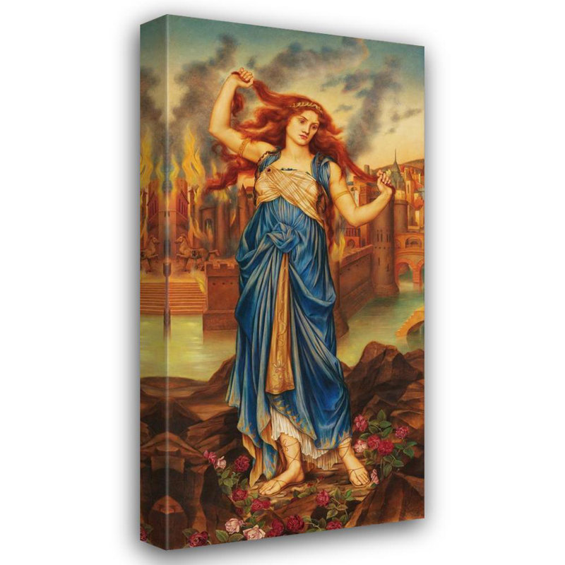 "Cassandra" par Evelyn De Morgan - Toile tendue avec châssis, H 18 po x l 14 po