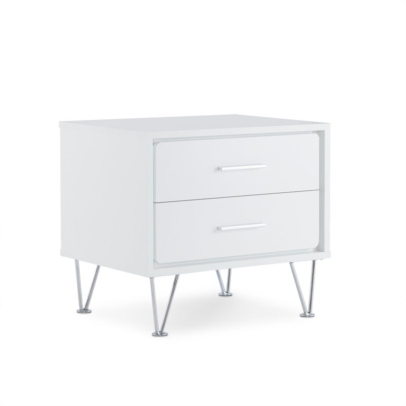 Table d'appoint Deoss, Blanc