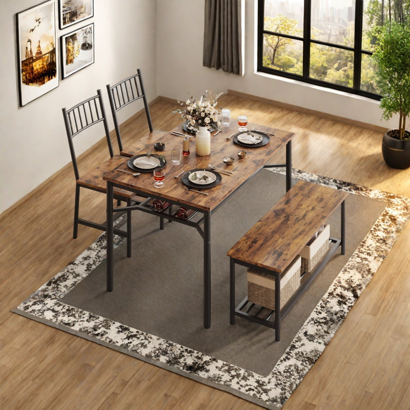 4 - Person Dining Set, Brown