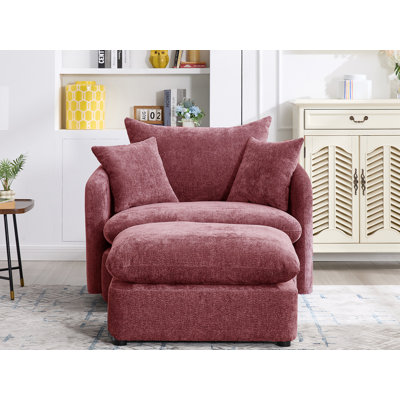 Swivel Accent Chair With Ottoman