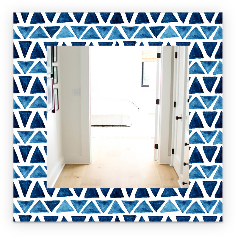 Modern Wall Mirror, 32" H x 32" W, Geometric