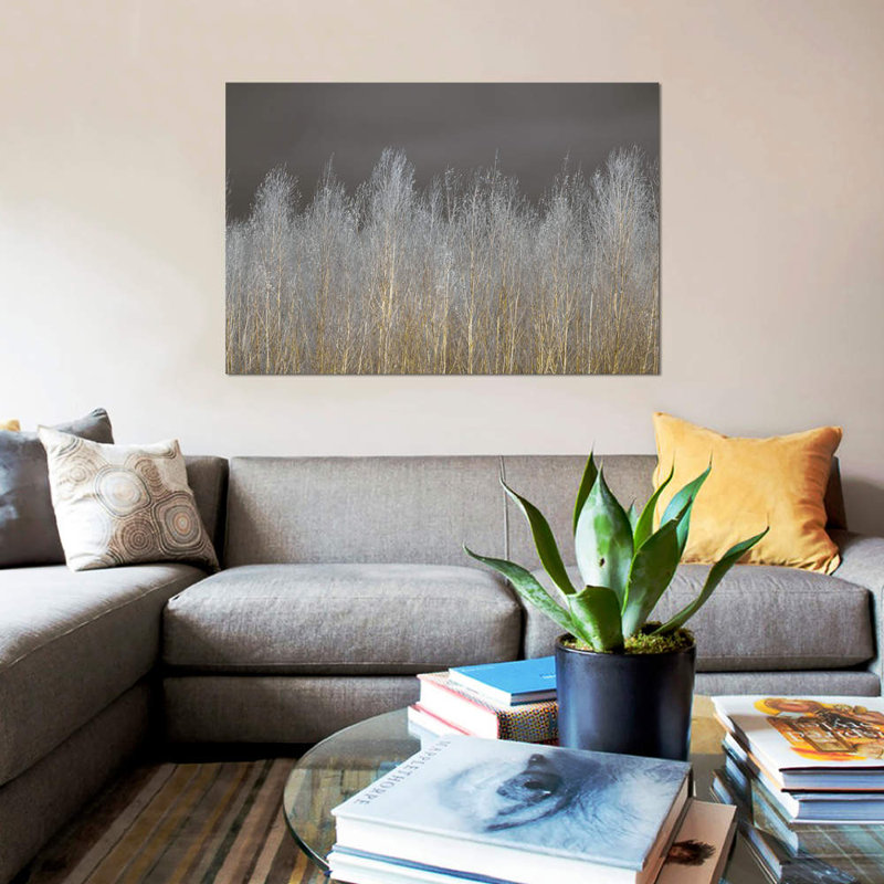 «Silver Forest» par Assaf Frank - reproduction d'art sur toile tendue, H 8 po x l 12 po x P 0,75 po, Toile tendue