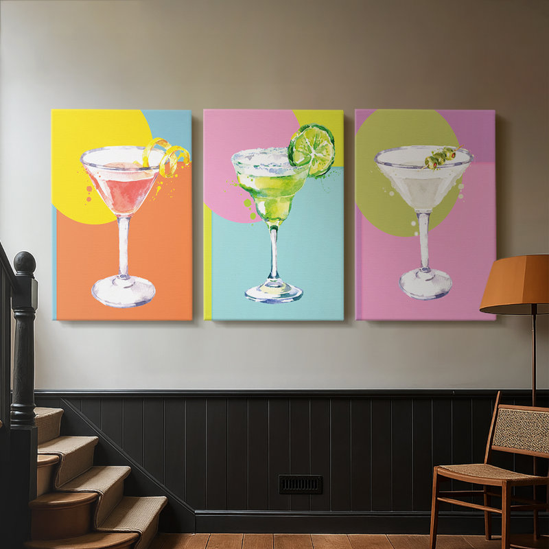 Cosmo  -Custom Wrapped Gallery Canvas - 3 Pieces, 36" H x 72" W