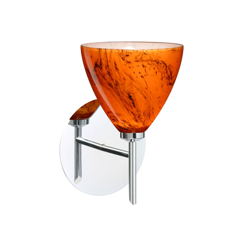 Mia Armed Sconce, Habanero, Chrome, Incandescent