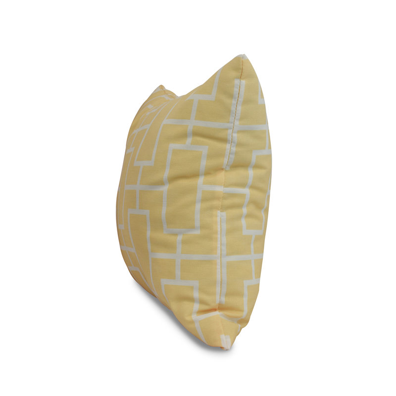 Housse et insert de coussin carré Palm Beach, Jaune, 16 po x 16 po