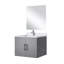 Ensemble de meuble-lavabo simple gris foncé l 24 po x P 22 po, comptoir en marbre de culture, miroir 18 po et robinet