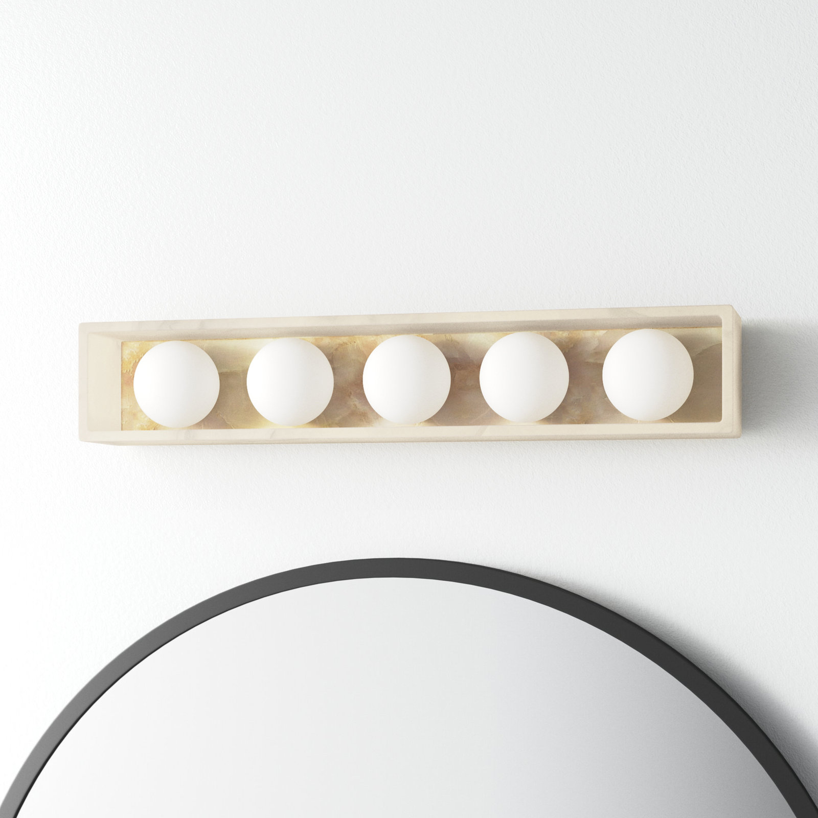Saumya 5 Light Frosted Bath Bar