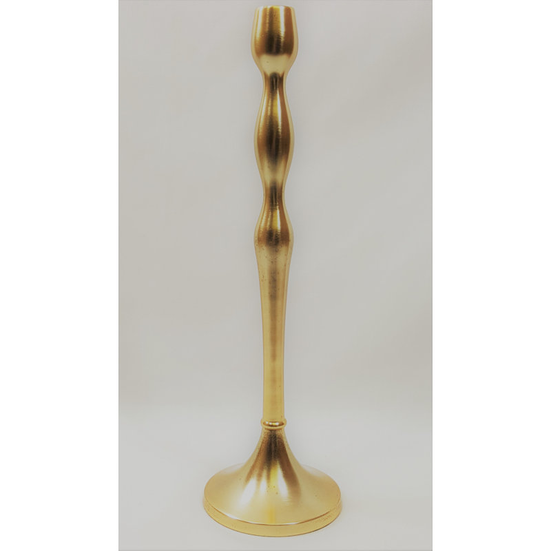 Metal Tabletop Candlestick, 20" H x 4.75" W x 4.75" D
