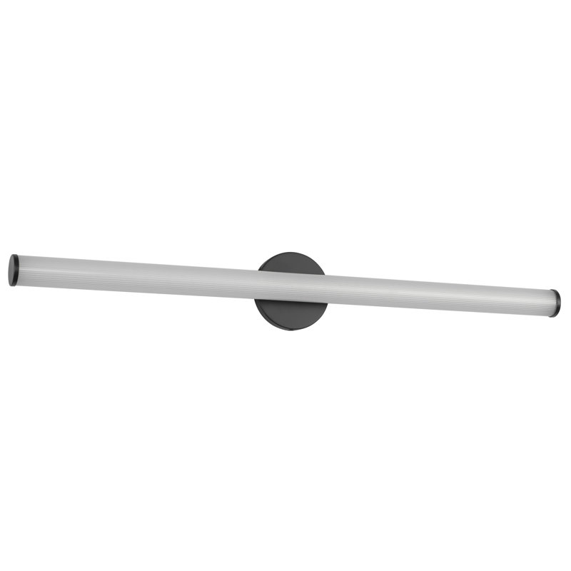 Vire 36-in Black dimmable LED Wall Sconce, Matte Black