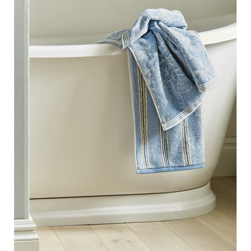 Brecon Stripe Bath Towel, Midnight