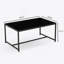 Table basse, table basse en verre avec pieds en métal