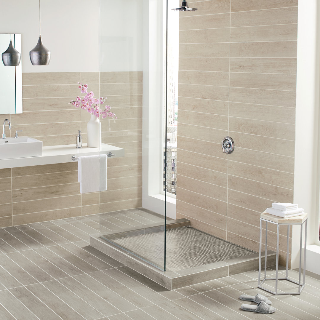 Harmony Grove 1" x 6" Porcelain Wood Look Mosaic Wall & Floor Tile PIXL