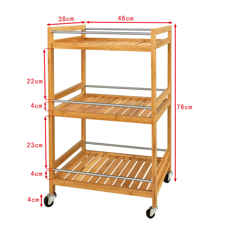 Kalmanovitz Solid Wood Bar Cart