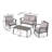 HONOLULU 4PC PE WICKER SET