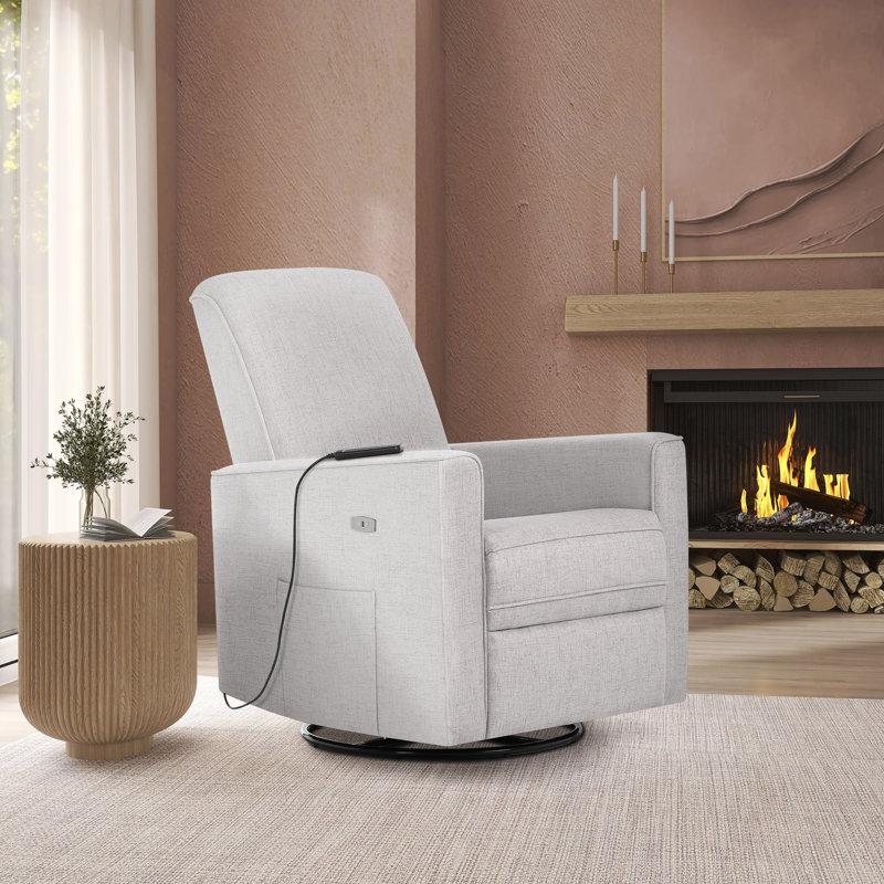 Power Reclining Massage Chair, Fog Gray