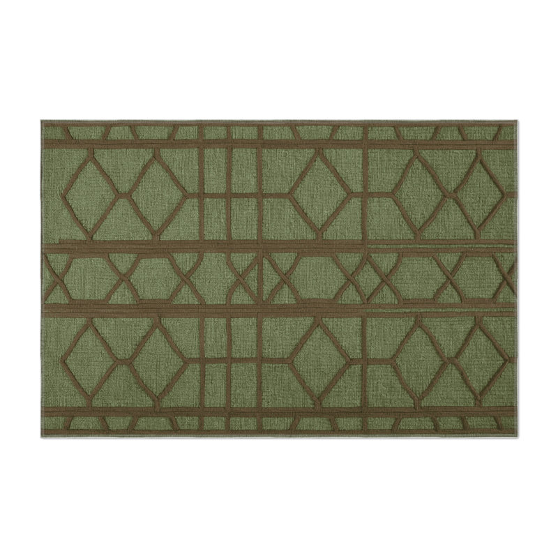 Trellis Brown Indoor and Outdoor Area Rug, Rectangle 4' x 6'