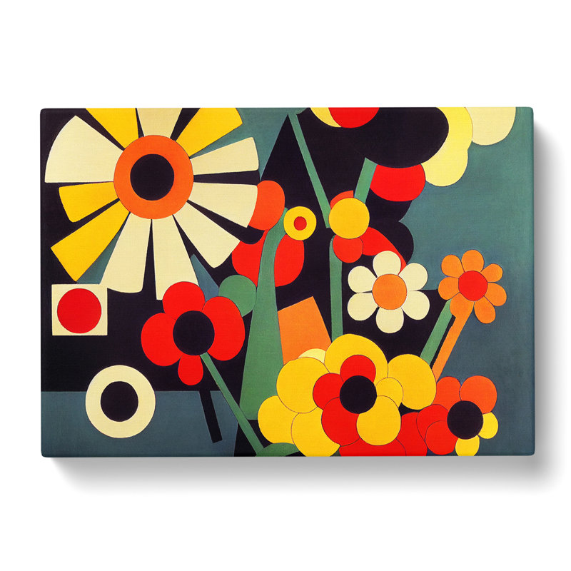Unforgettable Abstract Flowers - Wrapped Canvas, 50cm H x 76cm W x 3cm D