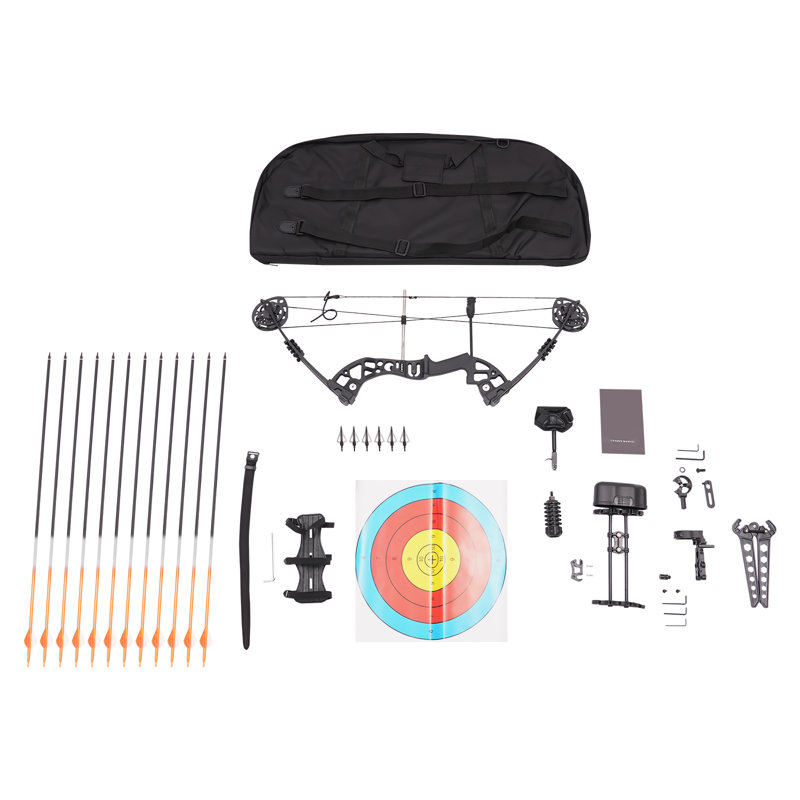 OUKANING Compound Bow Kit with 12 Arrows and Carrying Bag
