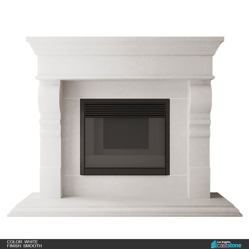 Rome Fireplace Surround, Smooth/White