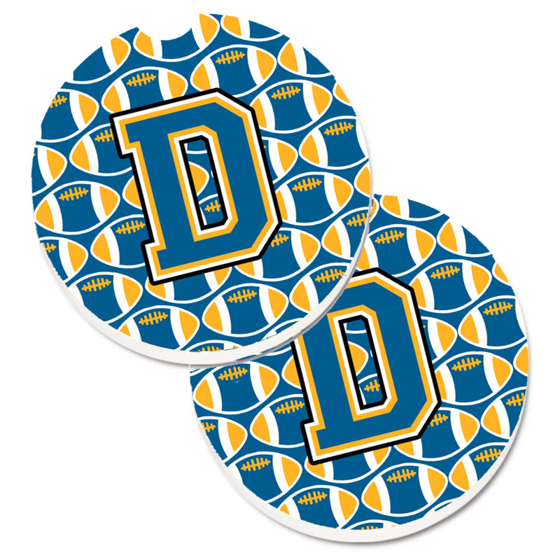 Sous-verre de football, D, Bleu / doré