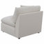 Chaise sans accoudoirs ivoire rembourrée