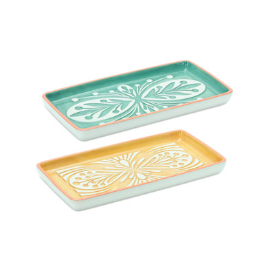 Albanie 6 Piece Ottoman/Coffee Table Tray Set
