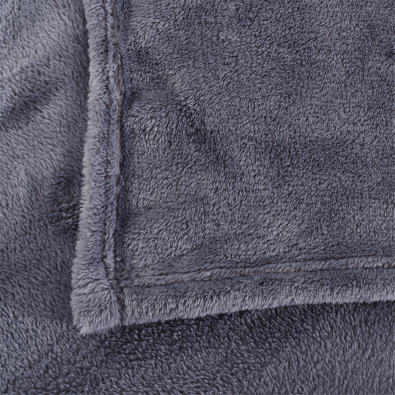 Couverture polaire douce et moelleuse multi-usages pour canapé-lit très grand / très grand, Très grand, gris