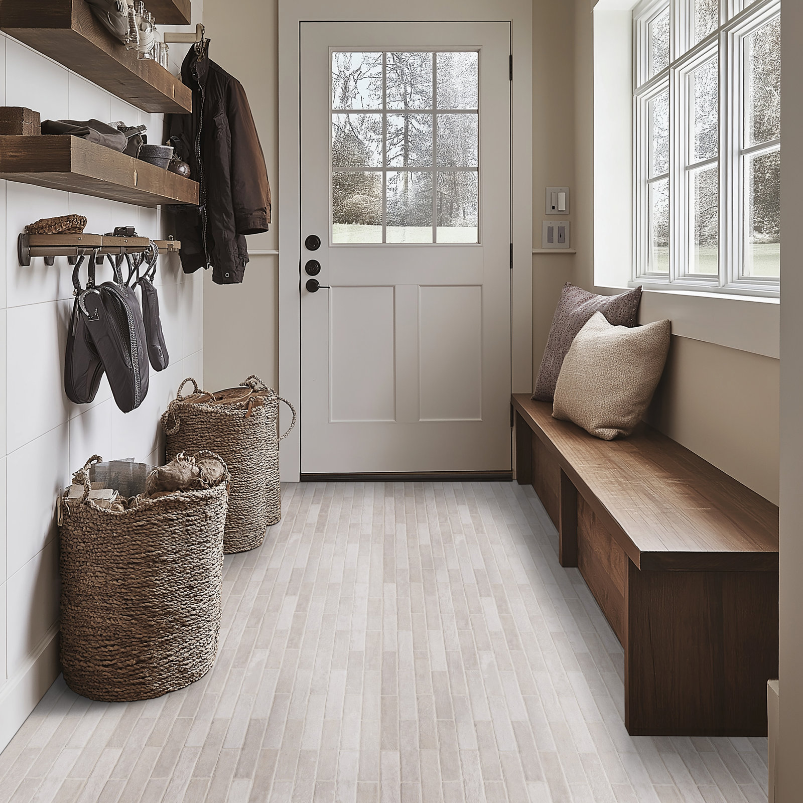 Montello 2" x 10" Porcelain Brick Look Tile, Ivora