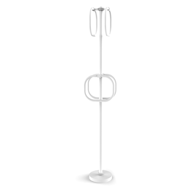 Freestanding Towel Stand, Matte White
