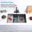 32 Black Undermount Double Bowl Kitchen Sink
