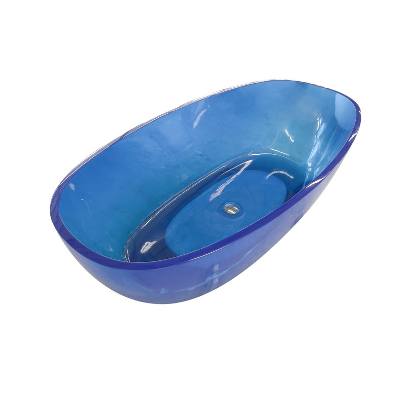 64'' x 29.6'' Freestanding Soaking Resin Bathtub
