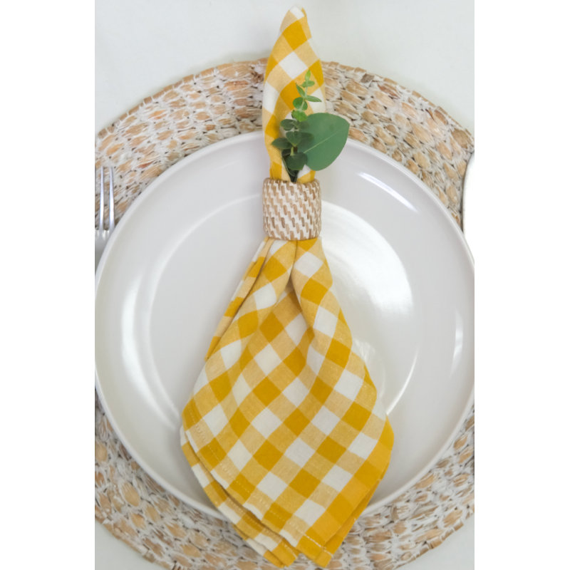 Alessandro Linen Square Napkins, Sky