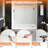 60" W x 32" D x 96" H 3-Piece Glue Up Shower Wall Panel Surround Kit in White Large Staggered Brick,Modern Statement,Textured Design,Quick Install & Trimmable,1/8" (2.8mm) Thick-119919537