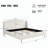 Upholstered Platform Bed Boucle Fabric and Wingback Headboard-2017819919