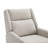 Mid-Century Modern Manual Pushback Recliner with High Back, Textured Linen Fabric, and Tapered Wood Legs for Comfortable Living Room Seating.-594586111