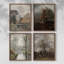 «Vintage Landscape», impression encadrée CXLIX - ensemble de 4-1630577785-1630577784