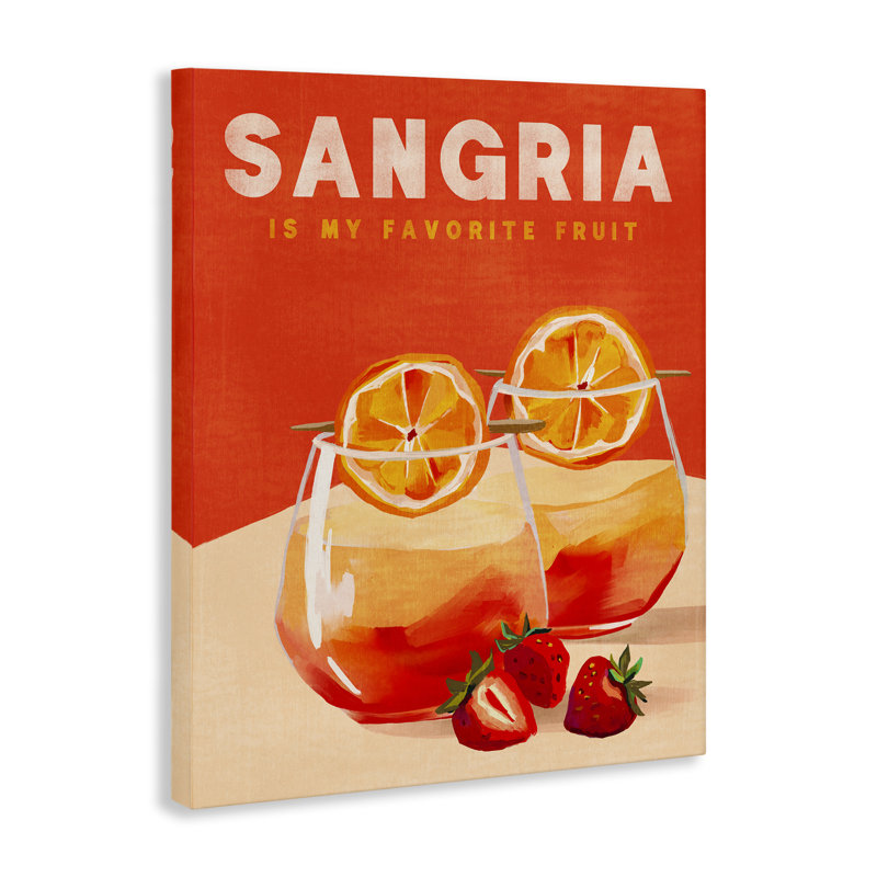 Art mural sur toile Sangria Favorite Fruit par The Whiskey Ginger, H 40 po x l 30 po